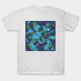 Decode the Summer Vibes: Trendy Morse Code Abstract Background T-Shirt